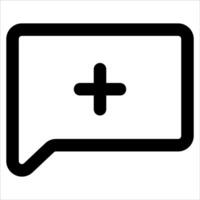 A speech bubble with a plus sign on it vector
