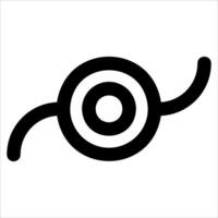 A black and white icon of a spiral vector
