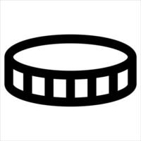 A black and white image of a ring vector