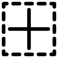 A square with a cross in the middle vector