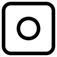 A square with a circle in the center vector