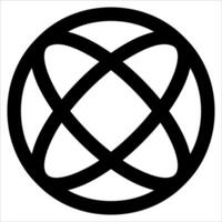 An image of a circle with an infinity symbol vector