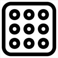 A black and white square with circles on it vector
