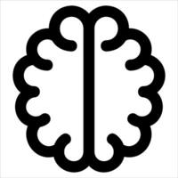 A black and white image of a brain vector