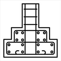 A black and white drawing of a ladder vector