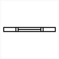 A black and white line drawing of a bar vector