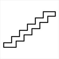 A stairway with a line going up and down vector