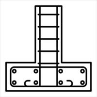 A ladder with a handle and a ladder on top vector