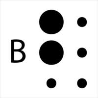 The letter b is shown in a circle with dots vector