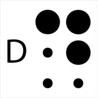 The letter d is shown with four dots vector