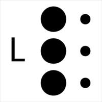 A black and white image of four dots vector