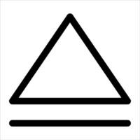 A triangle with a line through it vector