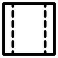 A black and white square with a line through it vector