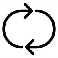 A circle with arrows pointing in different directions vector