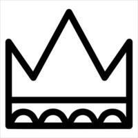 A black and white image of a crown vector