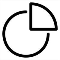 A circle with a pie chart on it vector