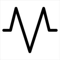 A black and white image of an ecg wave vector