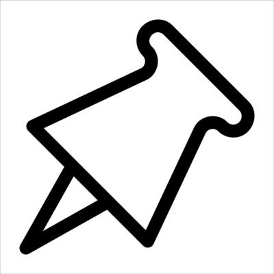 A black and white icon of a paper clip