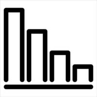 A bar graph icon on a white background vector