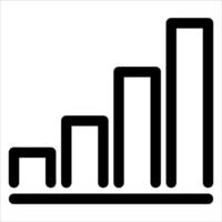 A graph icon with a bar chart vector