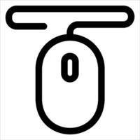 A black and white icon of a computer mouse vector