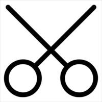 A pair of scissors icon on a white background vector