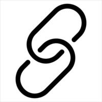 A link icon with a chain in the middle vector