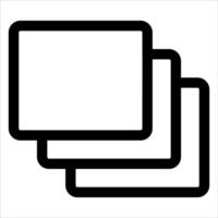 A black and white image of three stacked boxes vector