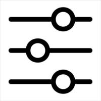 A black and white image of three lines vector