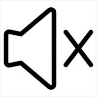 An icon of a speaker and x vector