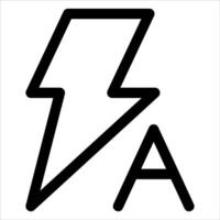 A lightning bolt with the letter a in the middle vector