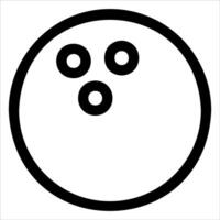 A bowling ball with three dots on it vector