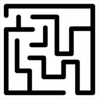 A maze symbol with a square in the middle vector