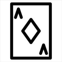 A black and white icon of a playing card vector