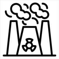 A black and white image of a factory with smoke coming out of it vector