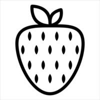 A strawberry icon on a white background vector