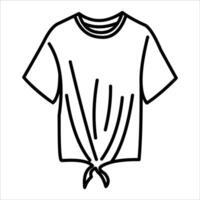 A t - shirt with a knot on the front vector