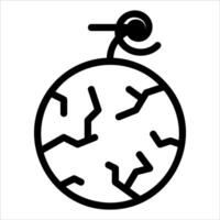 A bomb icon with a globe on it vector