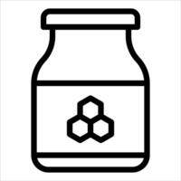 A jar of honey icon on a white background vector