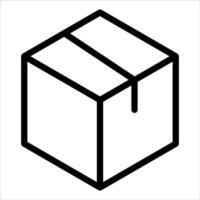 A black and white image of a box vector