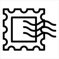 A postage stamp with a wave coming out of it vector