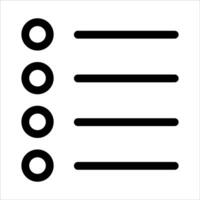 A check box with three lines on it vector