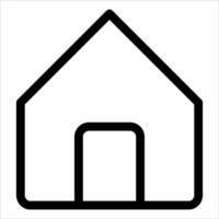 A house icon with a door open vector