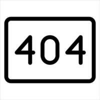 A black and white sign with the number 4044 vector