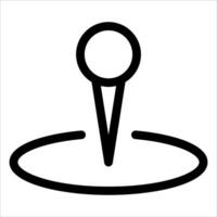 A pin on a map icon on a white background vector