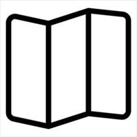 A black and white image of a folded open book vector