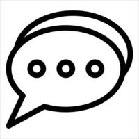 A speech bubble icon with three dots vector