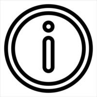 An icon of the letter i in a circle vector