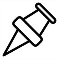 A pin icon on a white background vector