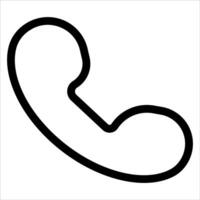 A phone icon with a line drawn around it vector
